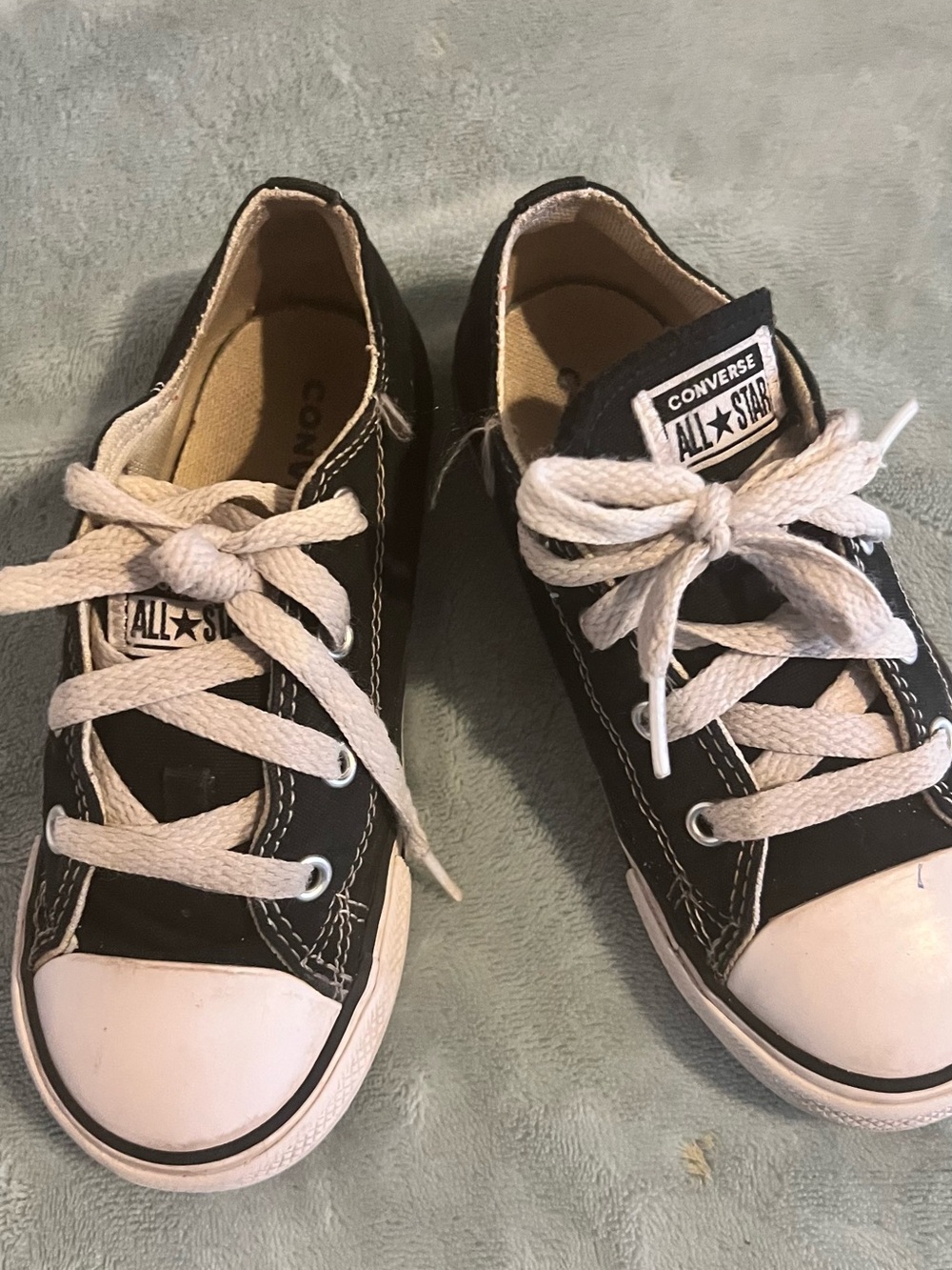 Converse Kids Black and White Low Top Sneakers